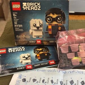 Previously built LEGO BRICK'H'EADZ "Harry Potter & Hedwig" 41615